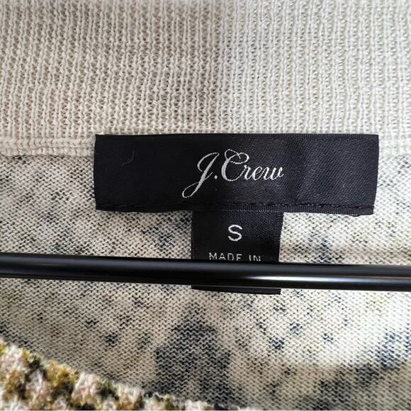 J Crew Tippi in Caramel Snake Print Merino Wool Knit Sweater Small - Picture 3 of 4